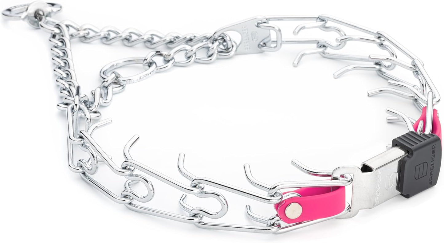 Herm Sprenger Chrome Plated Steel Dog Collar with Quick Release