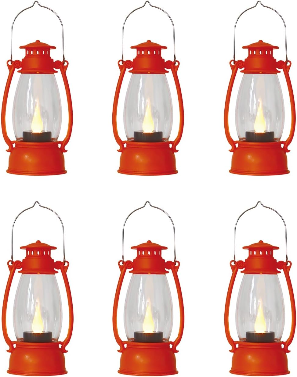12-Pcs Orange Mini Lanterns Decorative for Halloween and Fall