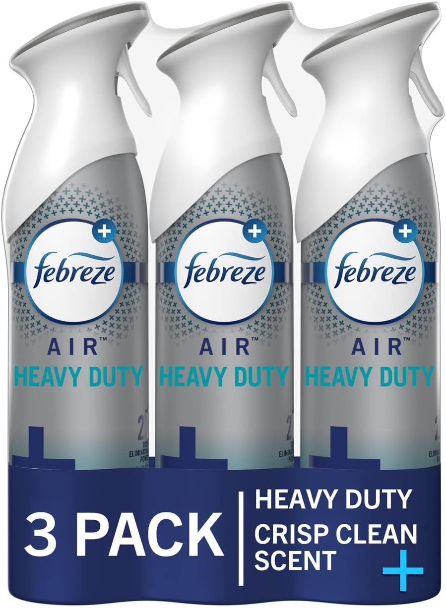 Febreze Heavy Duty Odor-Fighting Spray, Crisp Clean Scent