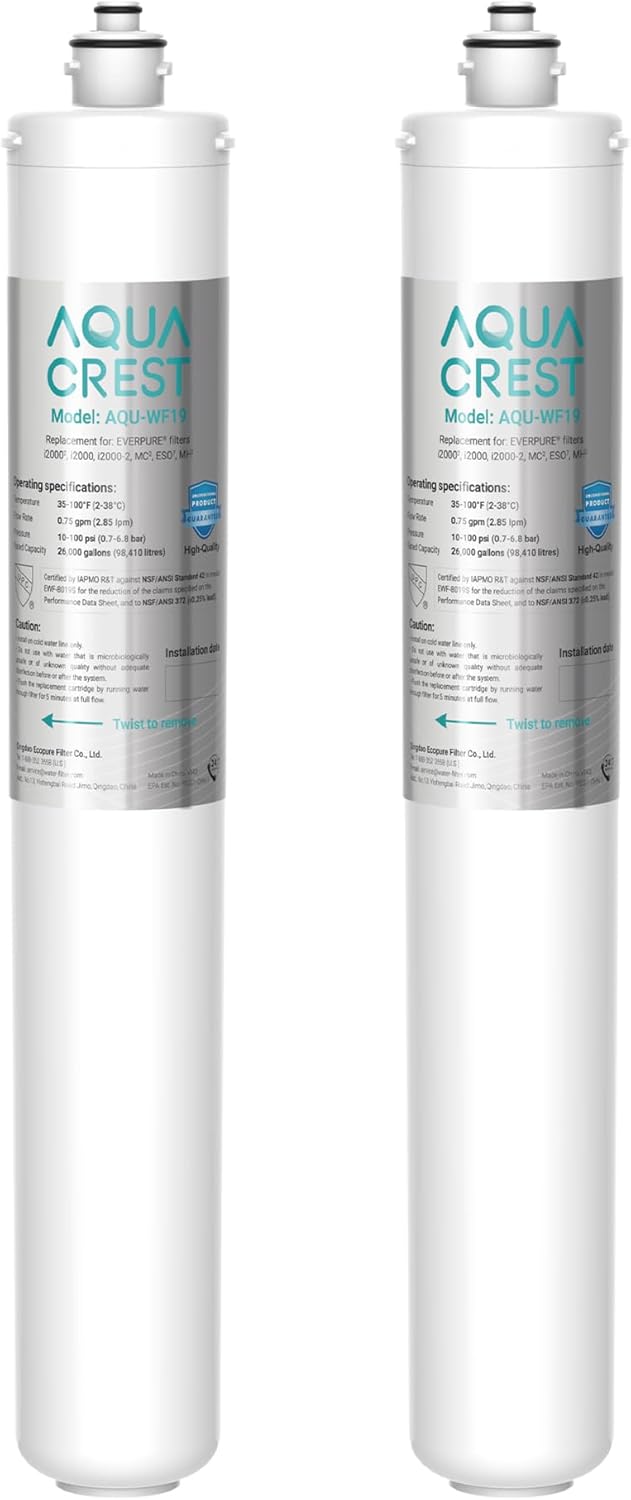 AQUA CREST I2000 Under Sink Water Filter for Clean Drinking Water