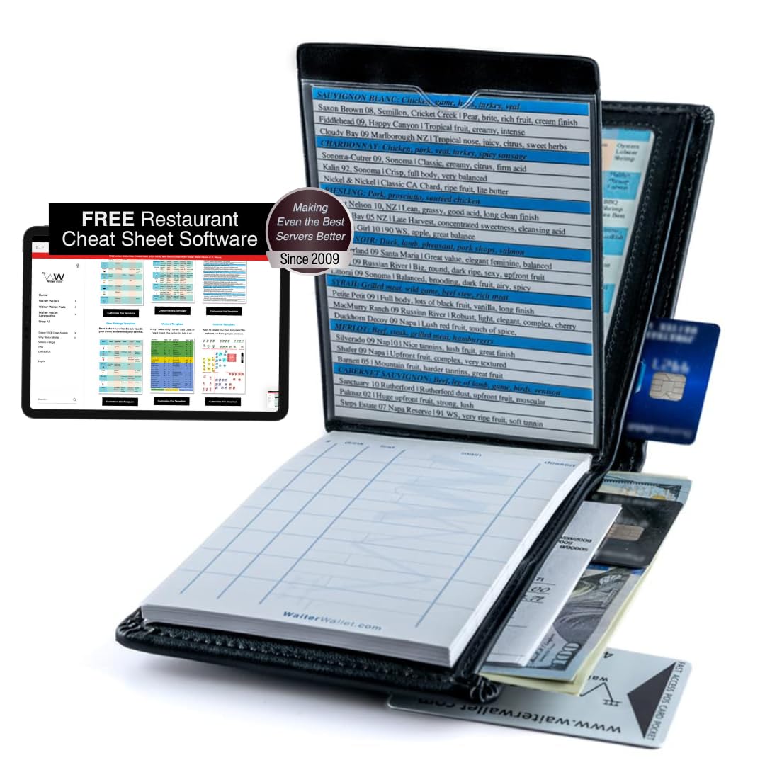 Waiter Wallet Deluxe Server Book Organizer for Waitstaff Needs
