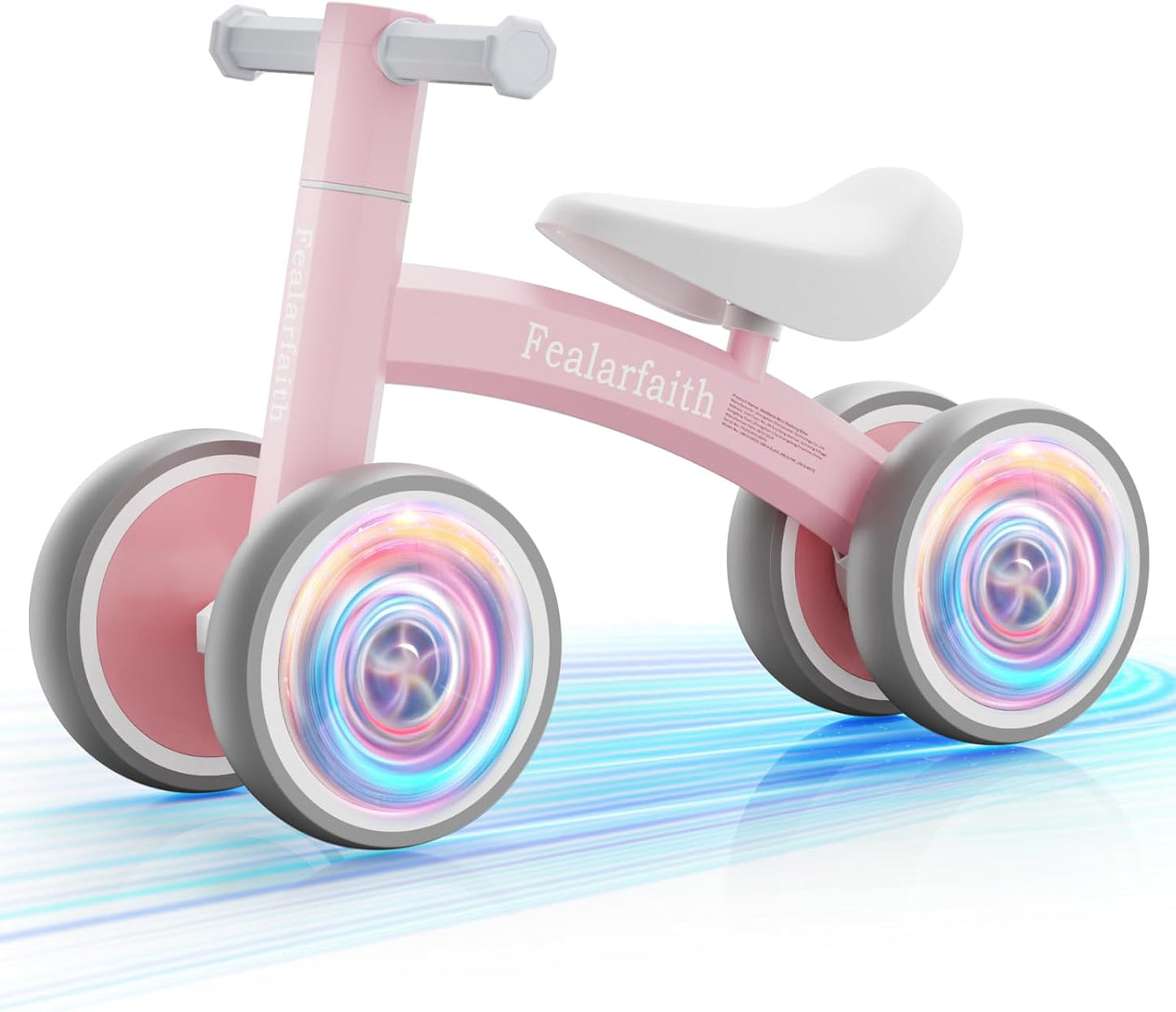 Baby Balance Bike for 1 Year Olds with Colorful Lighting Wheels