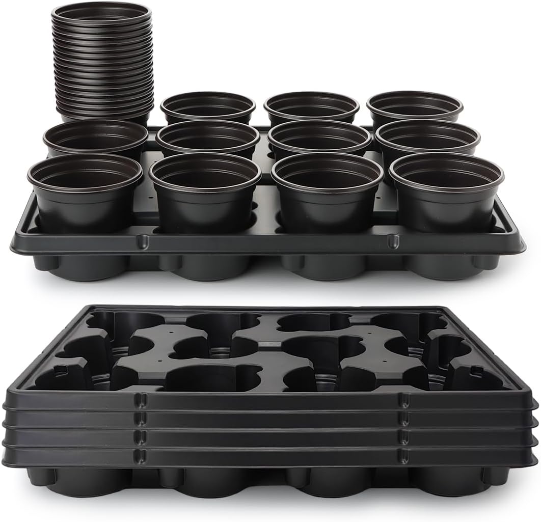 4 Inch Plastic Plant Pots for Seed Starting and Nursery Use