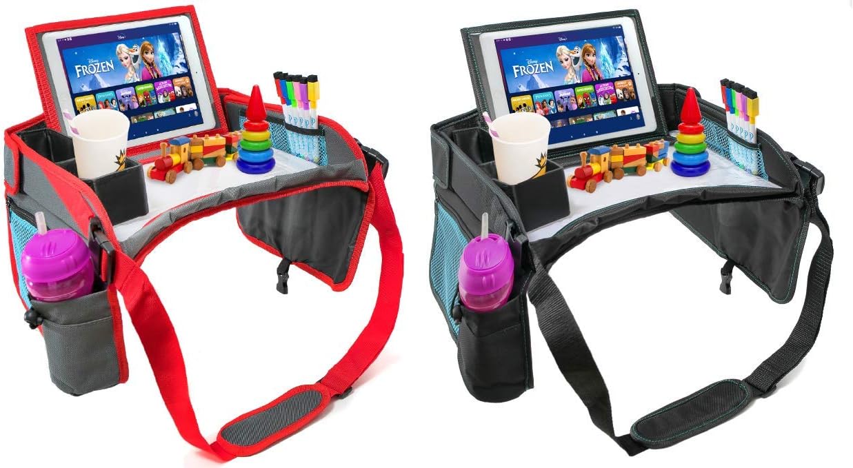 Kids Car Seat Activity Tray for Fun Travel with Snacks & More