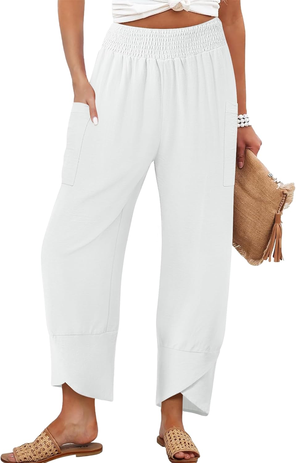 Women's Summer High Waisted Baggy Pants for Effortless Style