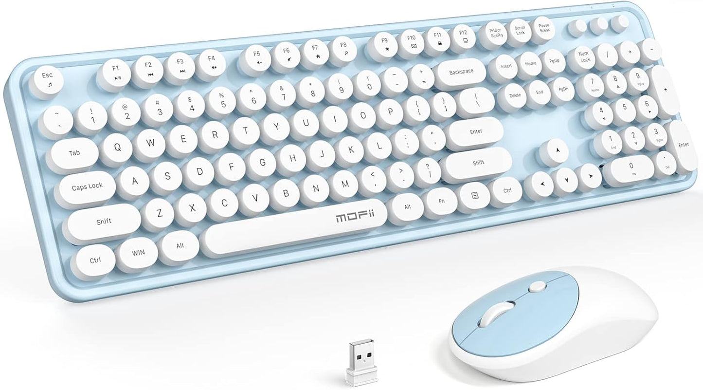 MOFII Wireless Keyboard and Mouse Combo for Colorful Typing