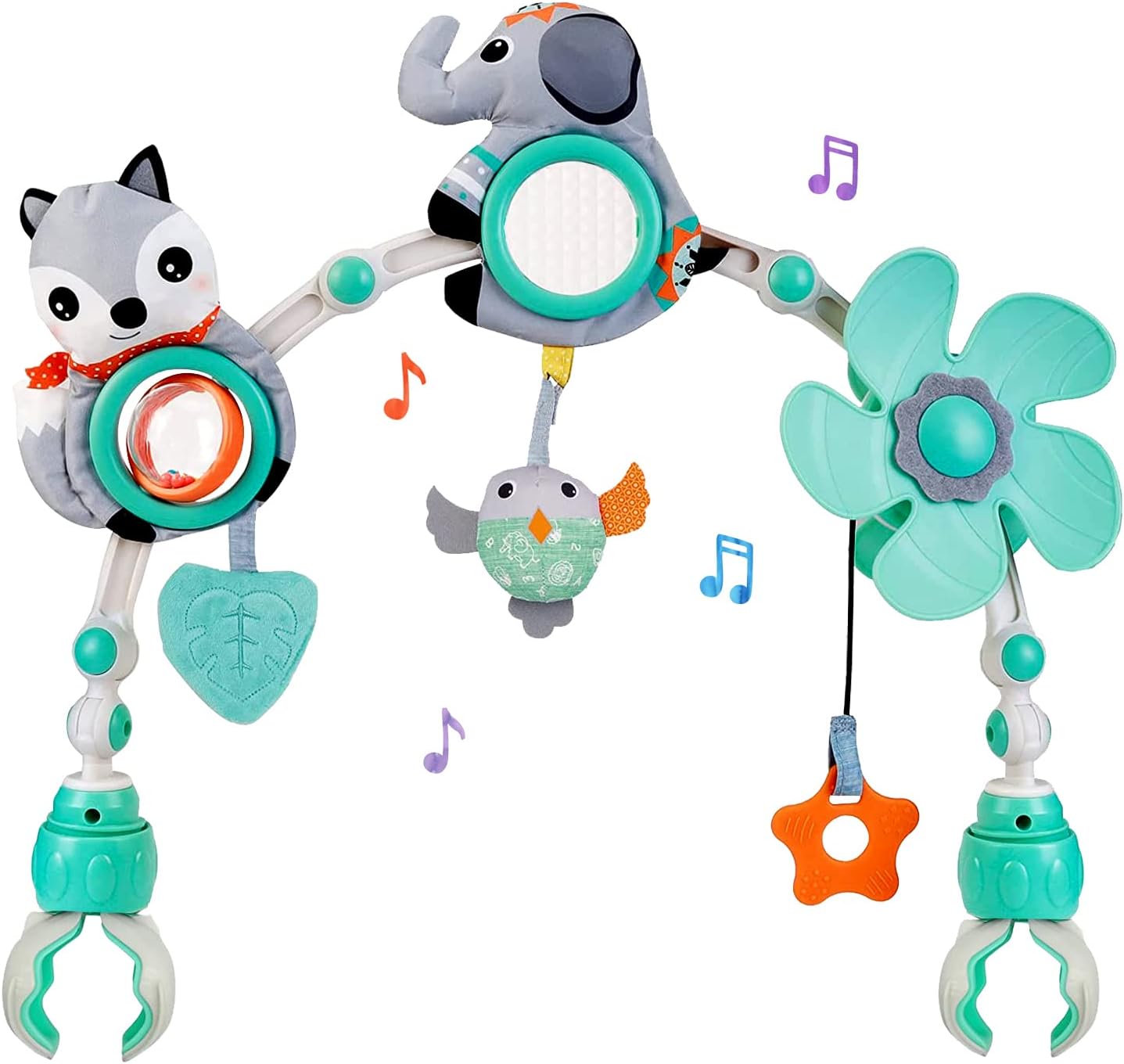 Adjustable Musical Baby Stroller Arch - Stimulate Your Baby's Senses!