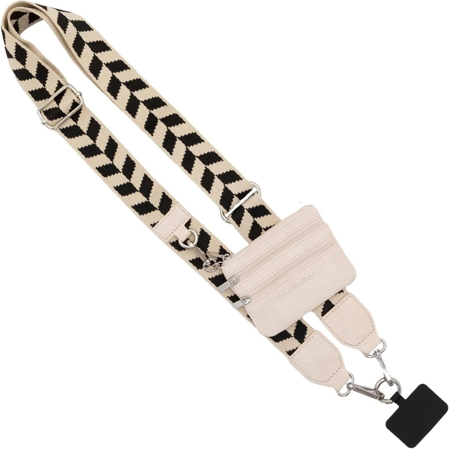 Clip and Go Phone Strap with Zipper Wallet Pouch for Style