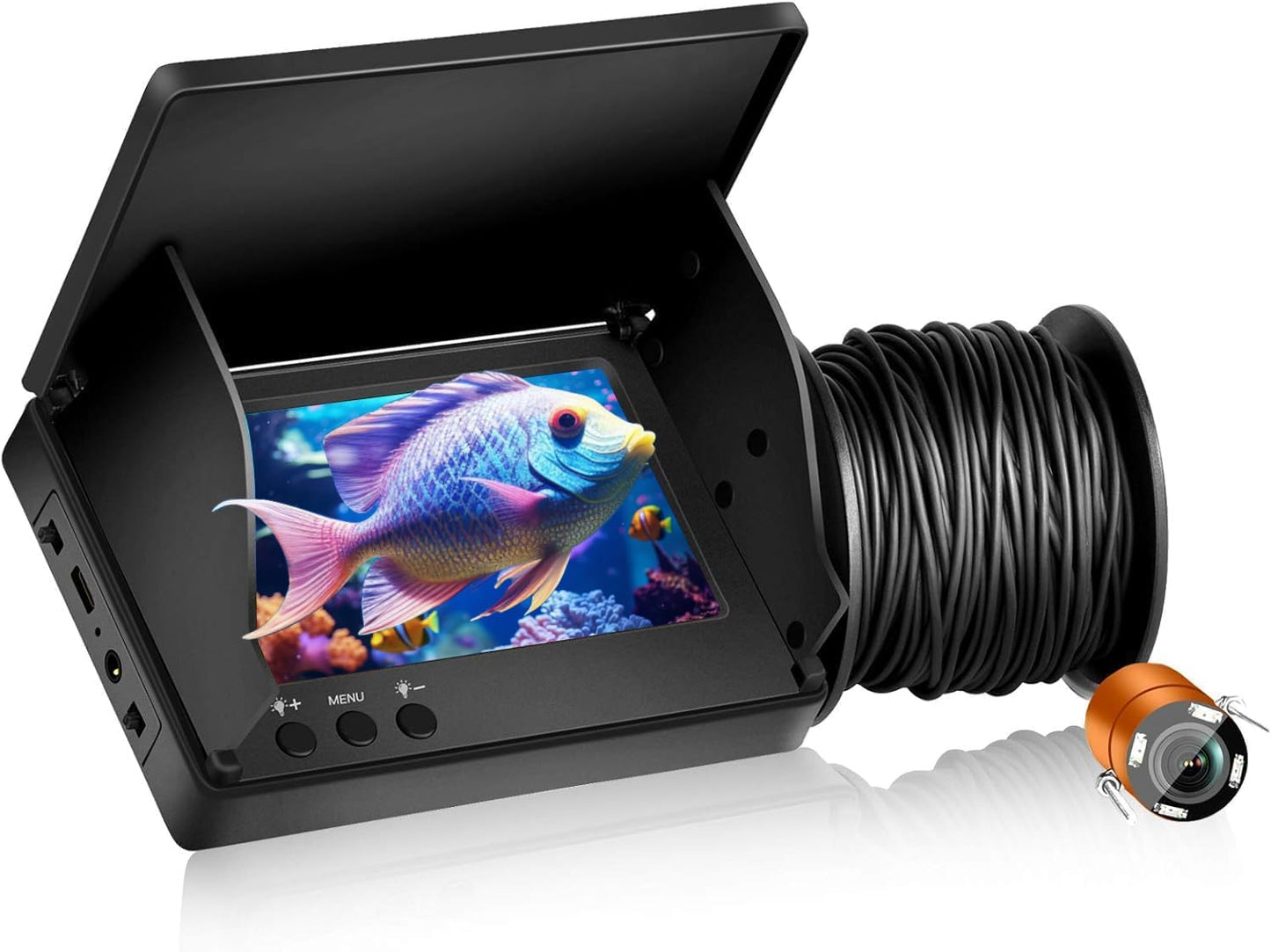 Portable Fish Finder Camera, Night Vision, Waterproof, 4.3 Screen