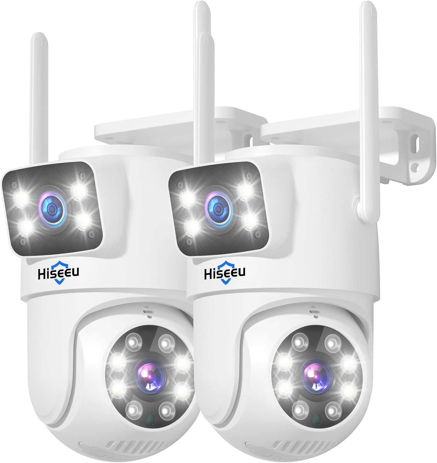 Hiseeu Wireless Security Camera with Dual Lens and Motion Tracking
