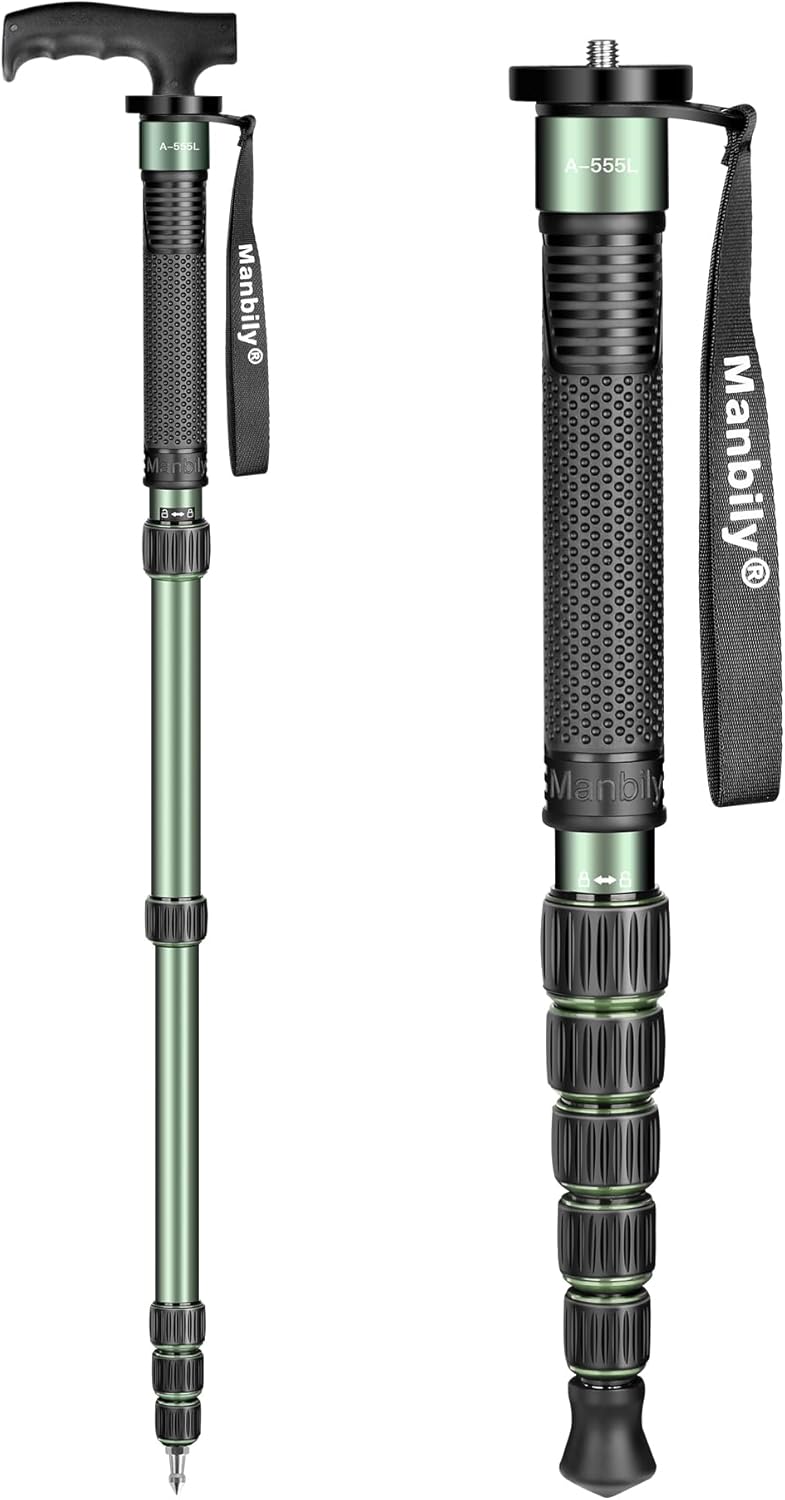 Manbily Portable Aluminum Camera Monopod for Travel Photography