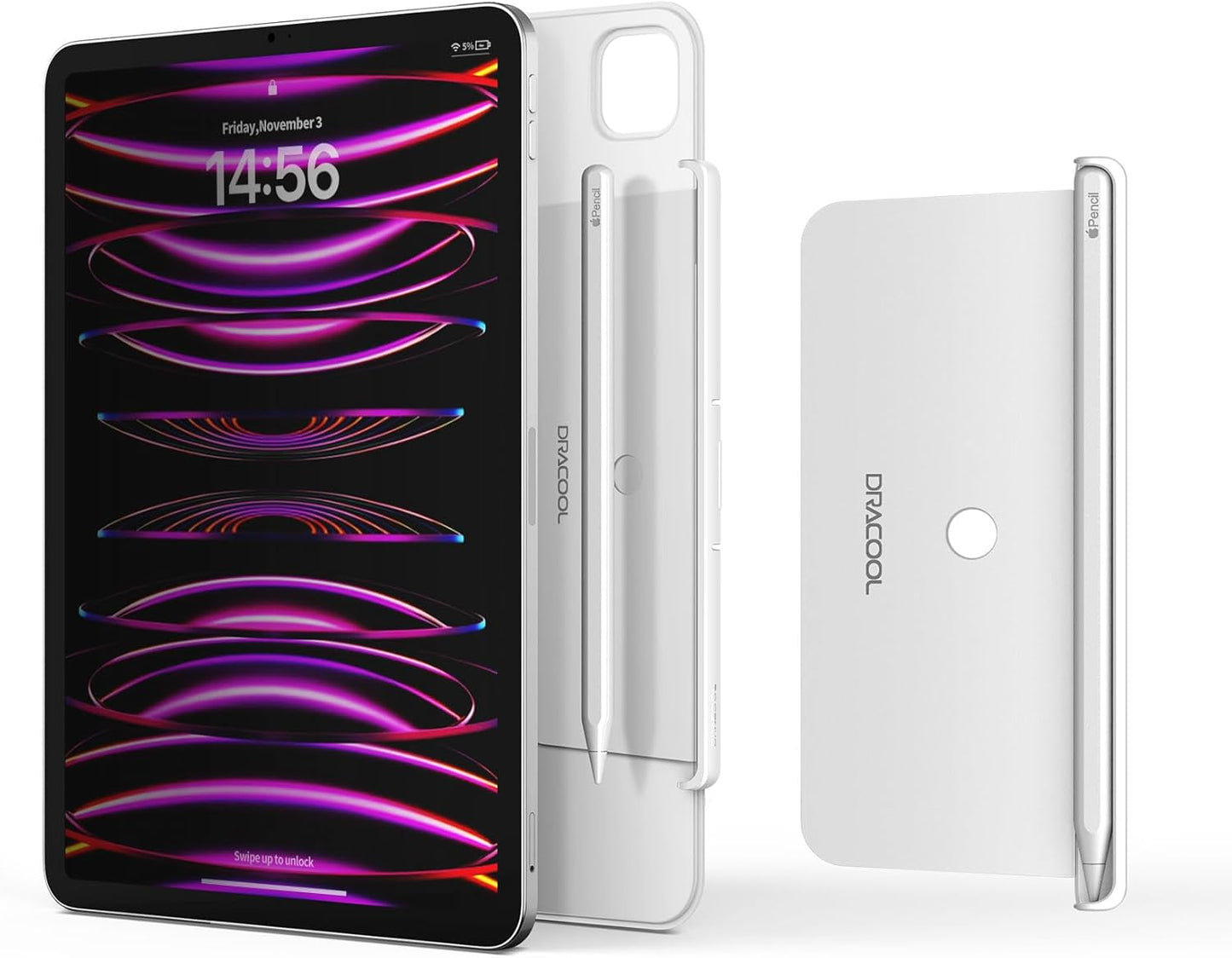 White Magnetic iPad Pencil Holder by Dracool
