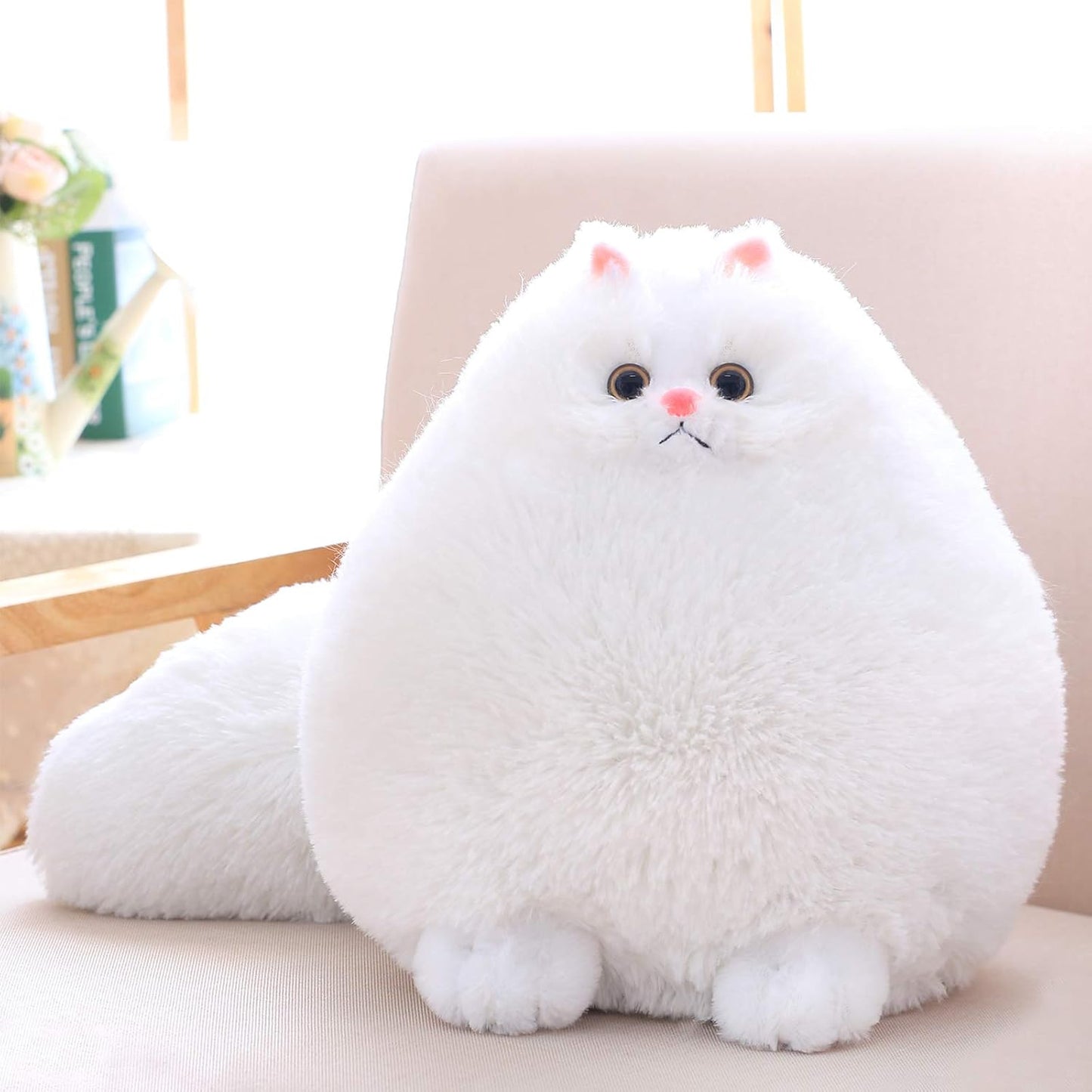 White Plush Cat Toy: Perfect Birthday Gift!