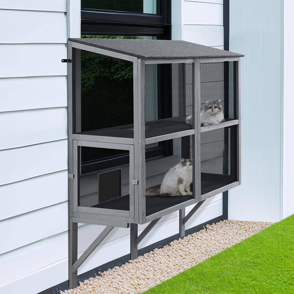 beeNbkks Bug Proof Cat Catio for Safe Outdoor Experience