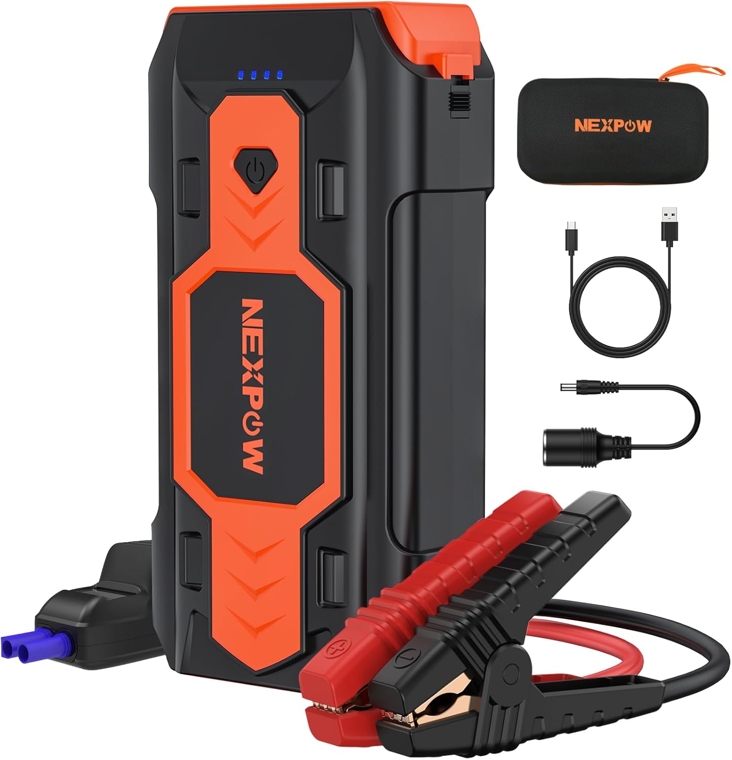 3000A Car Jump Starter by NEXPOW - Quick Charge & 4 LED Modes