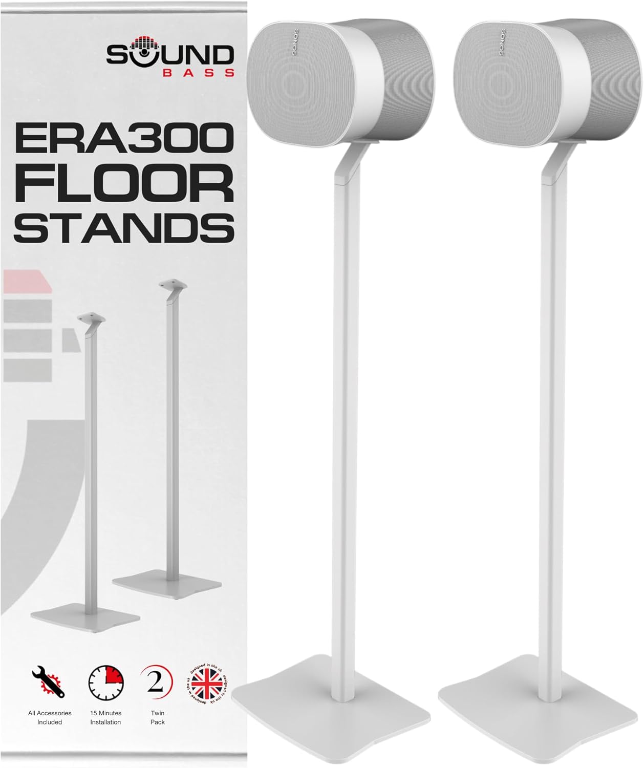 ERA300 Floor Stand Twin Pack - Enhanced Sound Bass