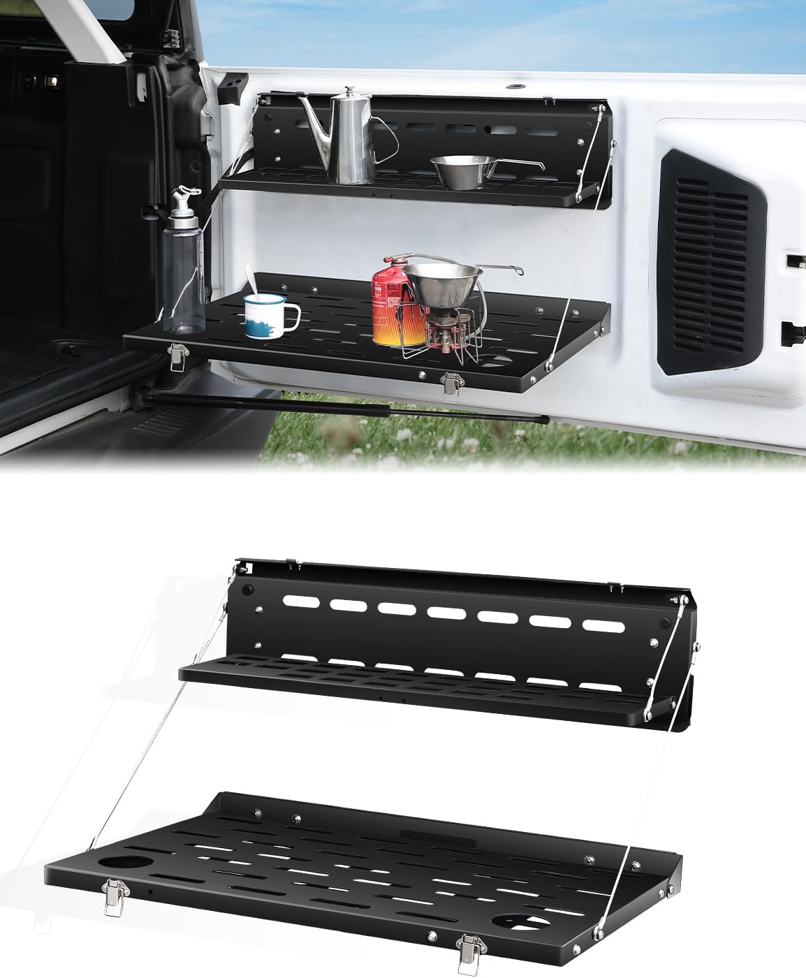 JROAD Bronco Double Layer Tailgate Table for 2021 2022 Models