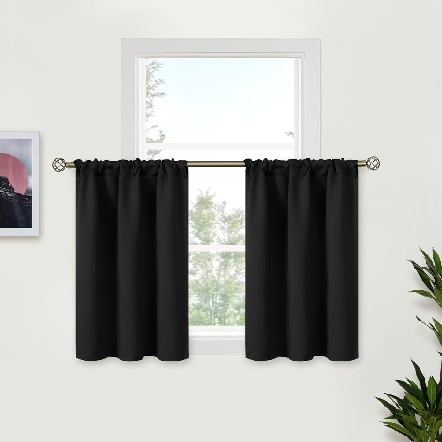 BGment 36 Blackout Kitchen Curtains - Energy Efficient