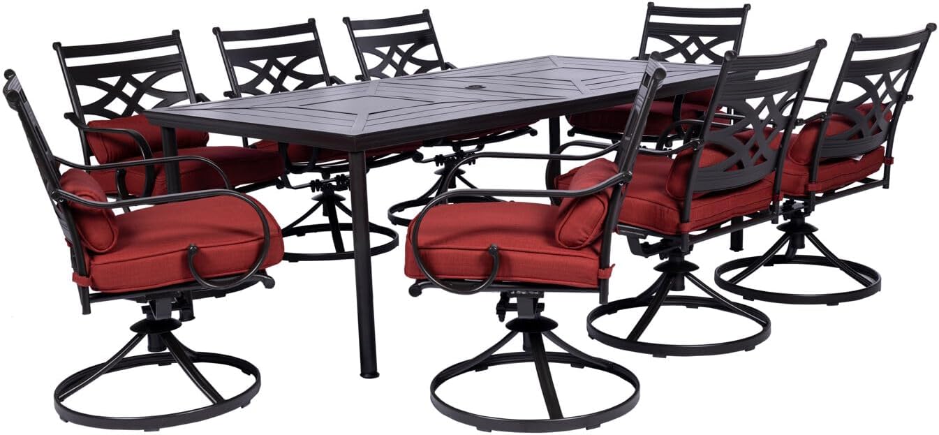 Hanover Montclair 9-Piece Outdoor Dining Set for Stylish Patios
