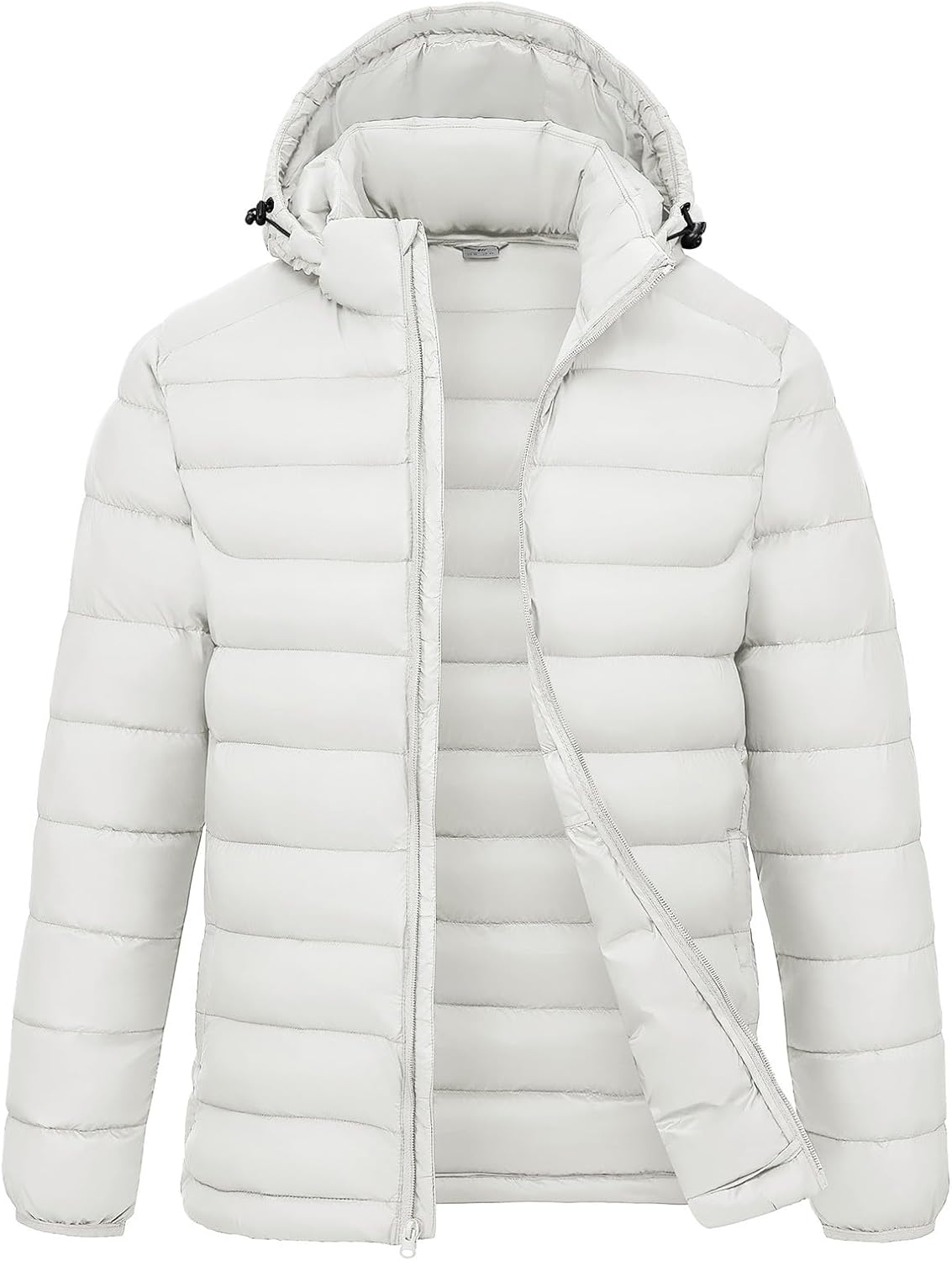 Rdruko Men's Lightweight Puffer Jacket with Detachable Hood