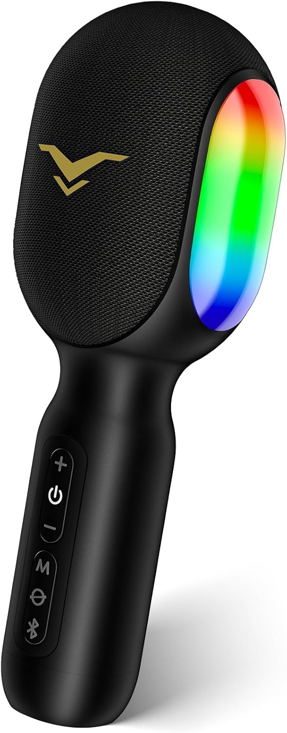Portable Karaoke Mic with Dynamic RGB Lights - StageSound