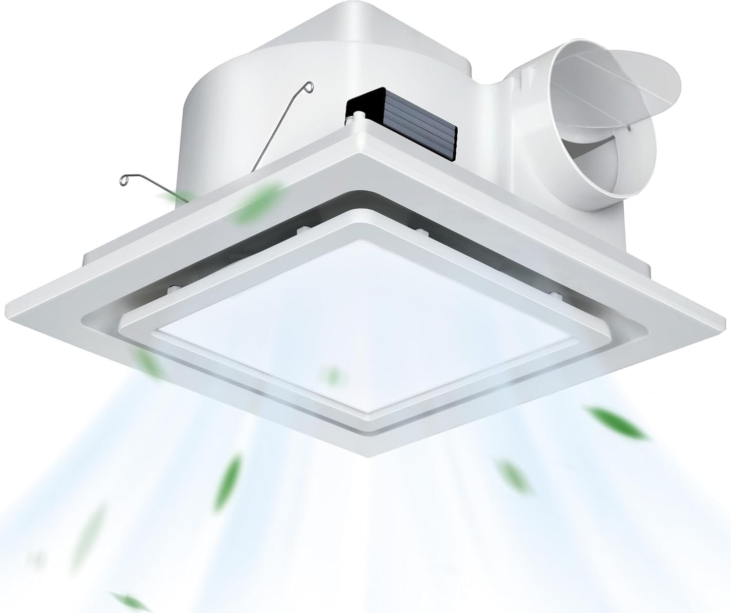 12 Inch Ultra Quiet Bathroom Fan with LED Light for Comfort