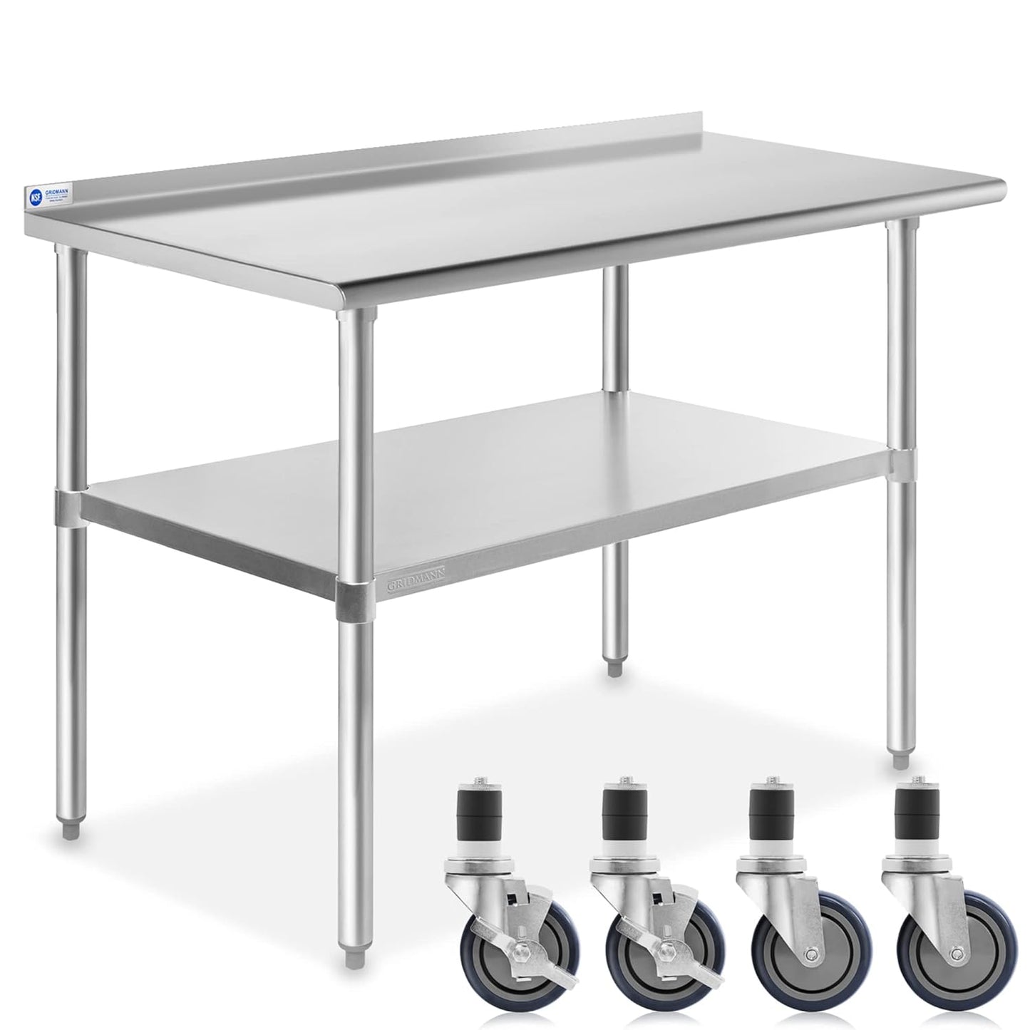 GRIDMANN Stainless Steel Table for Commercial Kitchen Prep