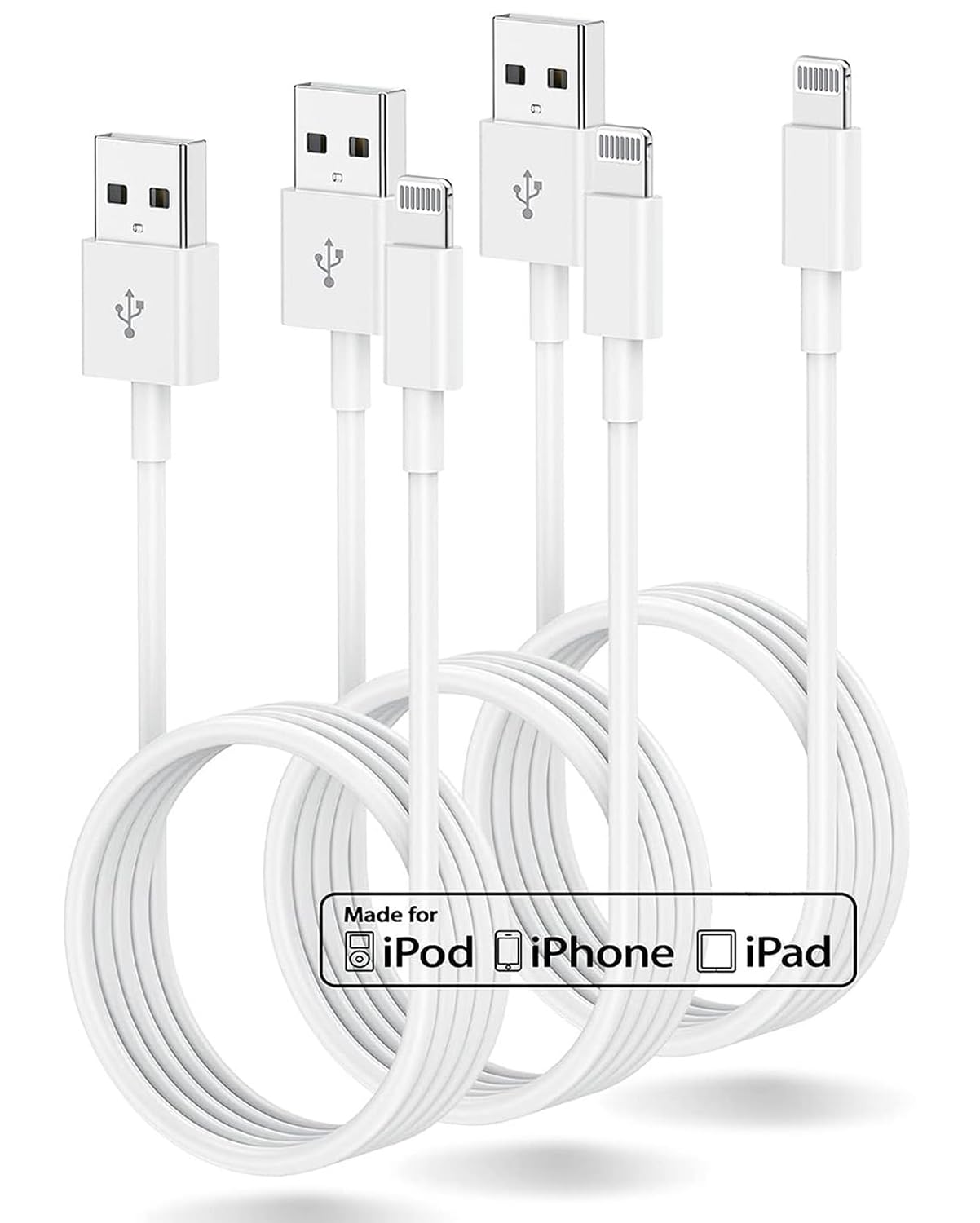 Fast Charging 3ft Apple MFi Certified Lightning Cable by Cionum