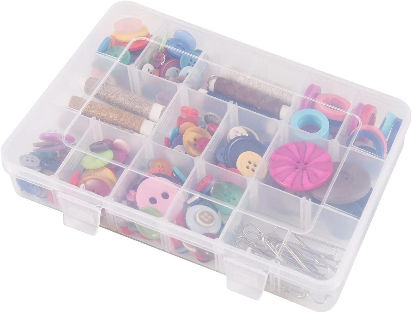 Exptolii 18-Grid Clear Organizer - Perfect for Crafts!