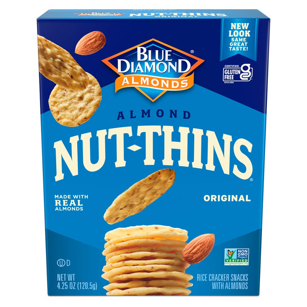 Blue Diamond Almonds Nut Thins Gluten Free Cracker Crisps Snack