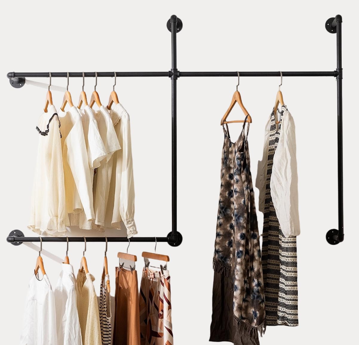 Industrial Pipe Clothing Rack for Stylish Home Organization