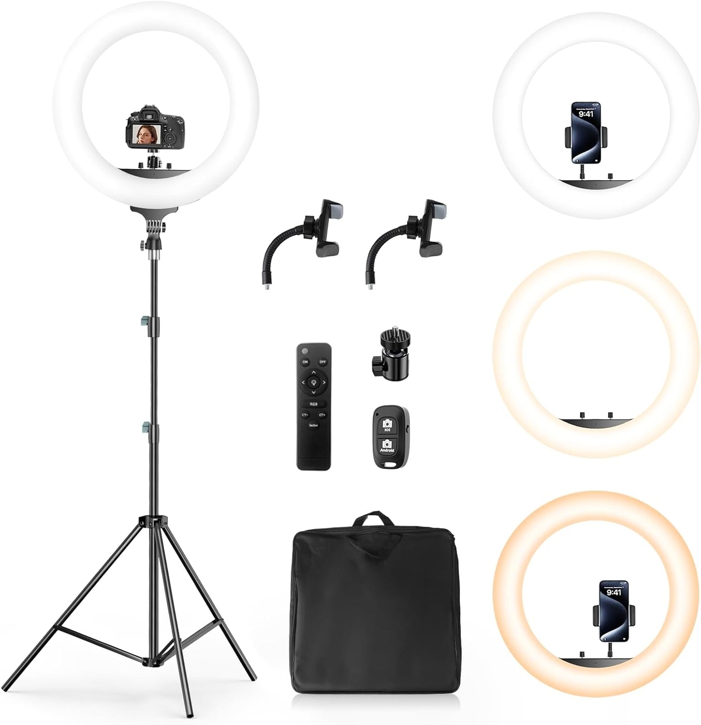 22in Big Ring Light with Tripod Stand for Photography and Video