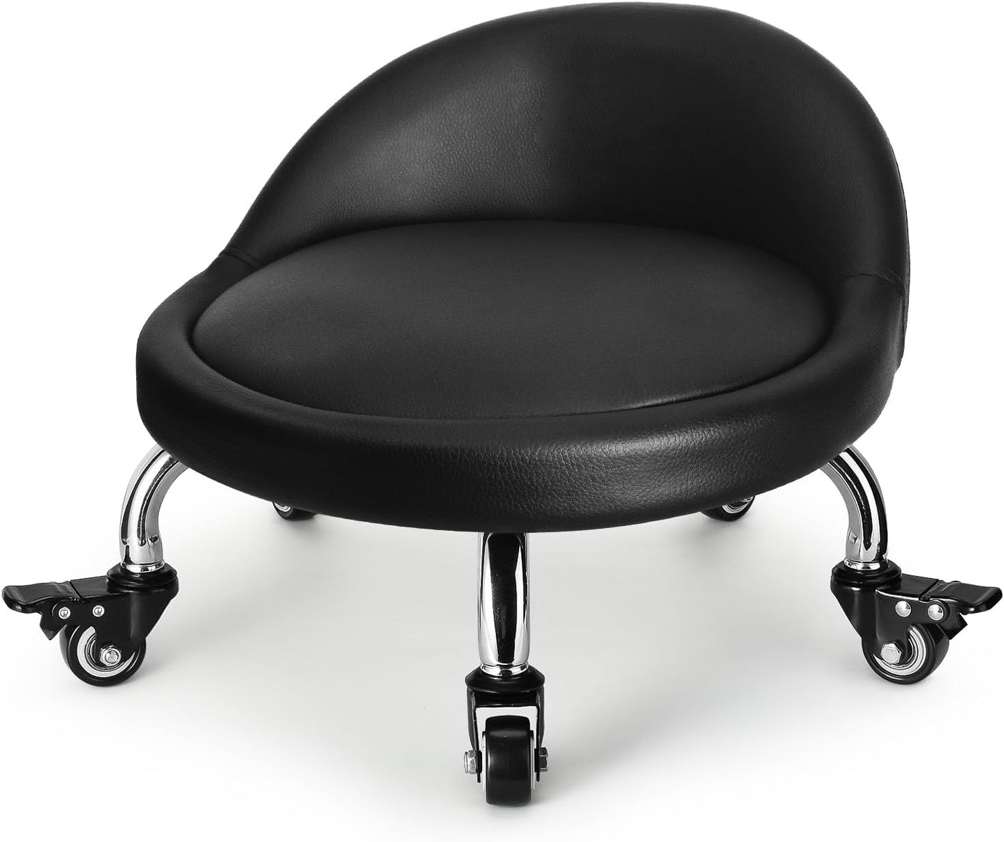 Low Height Rolling Stool for Home Office and Garage Use