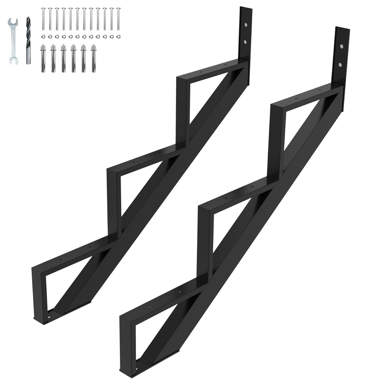 Steel Stair Riser 2 Pack for Sturdy Outdoor Steps and Decks
