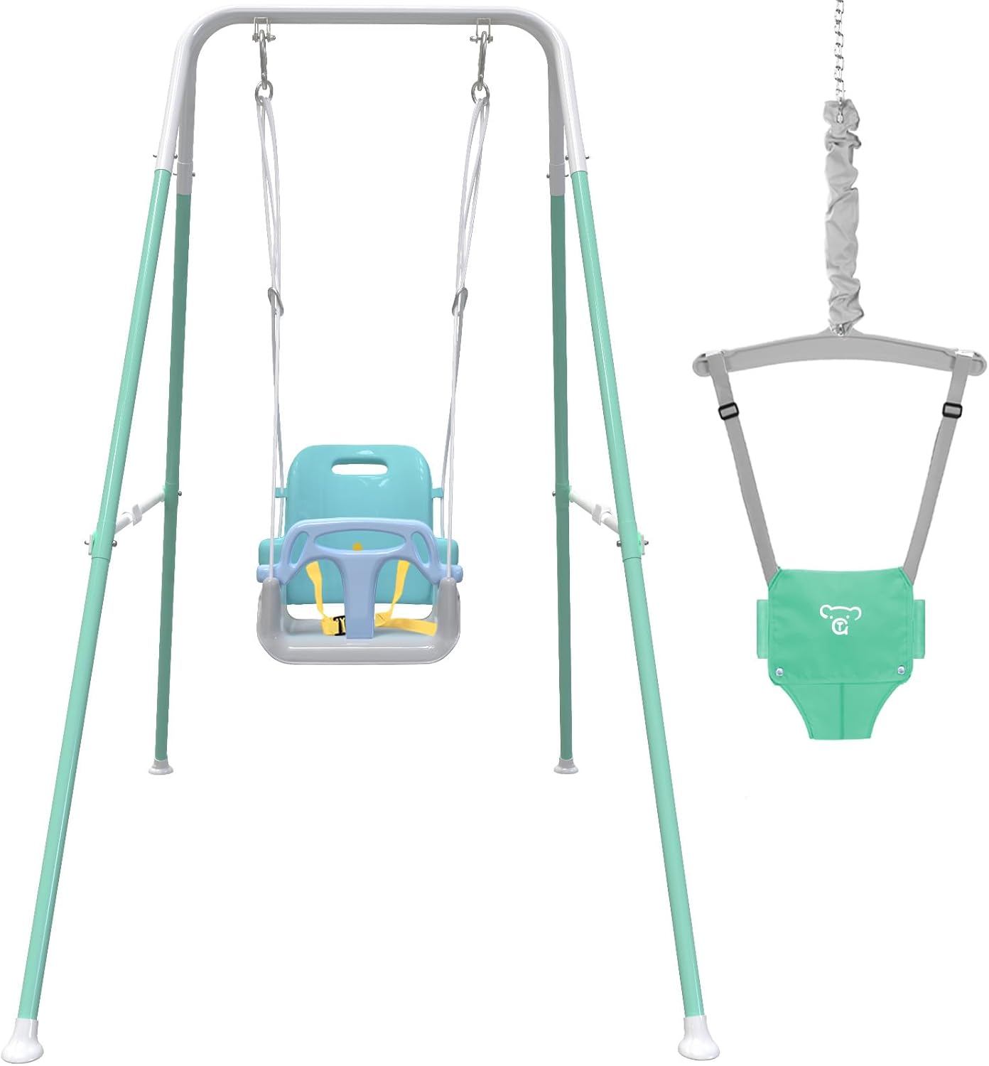 2-in-1 Toddler Swing & Jumper Set - Stable, Portable Fun!