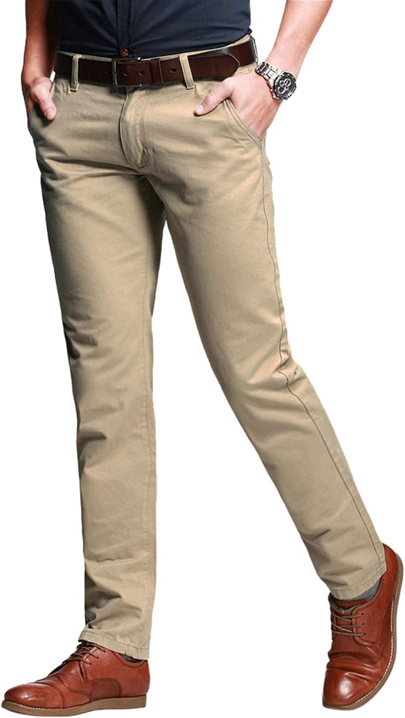 Match Men's Slim Tapered Stretchy Casual Pants for Comfort