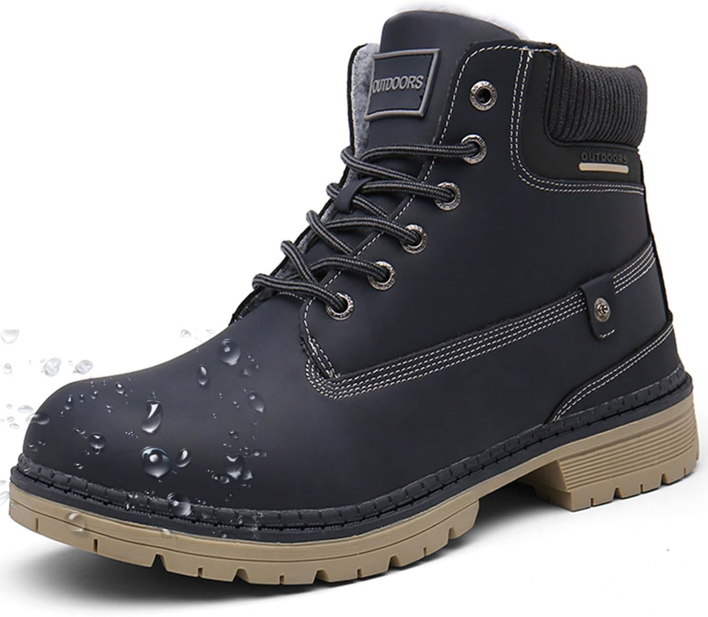 Eagsouni Mens Womens Snow Boots Warm Fur Lined Ankle Booties