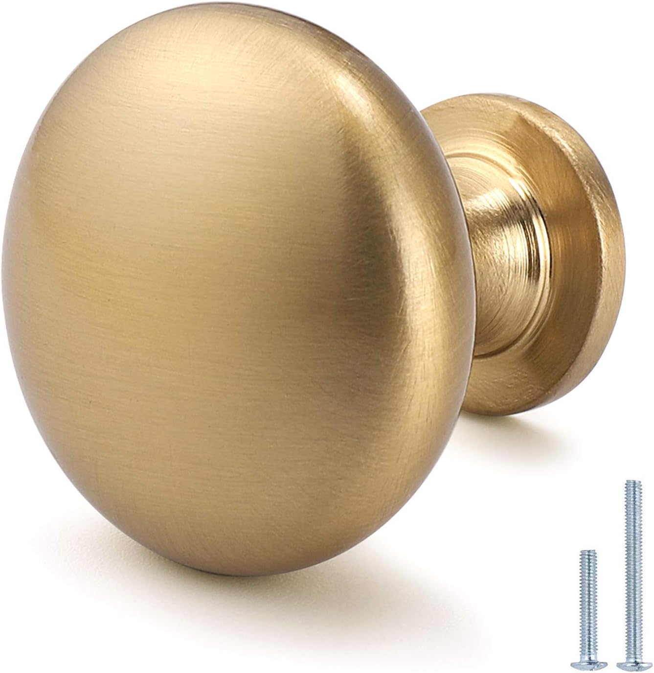 25 Pack Warm Gold Cabinet Knob Solid Kitchen Drawer Hardware