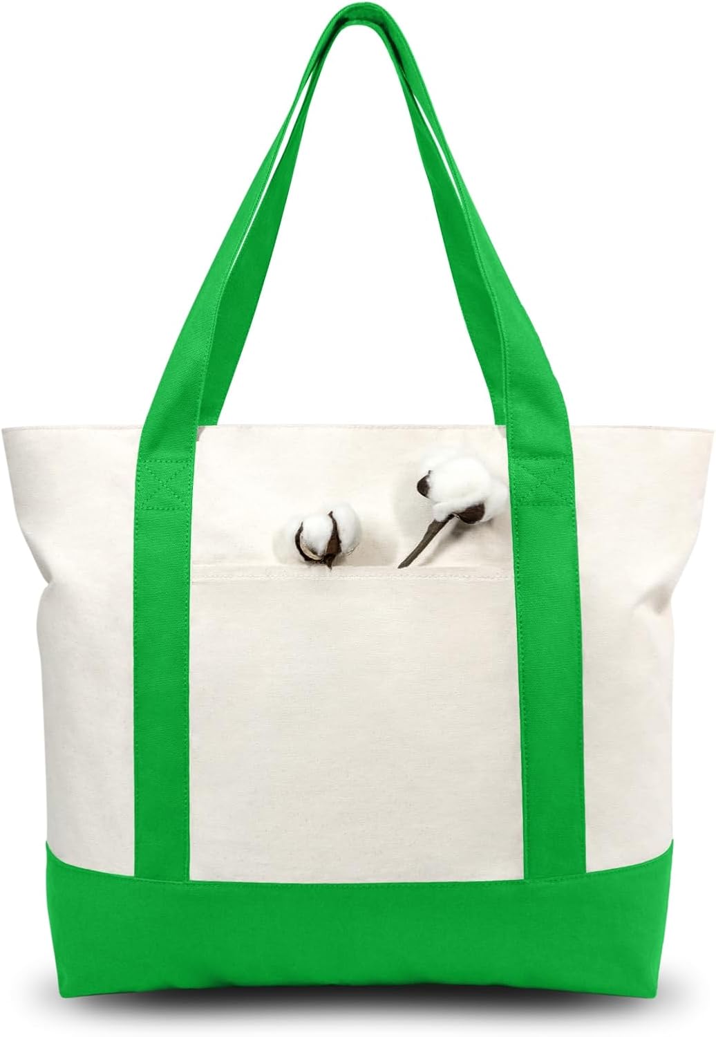 TOPDesign Canvas Tote Bags - Durable Reusable Grocery Bags