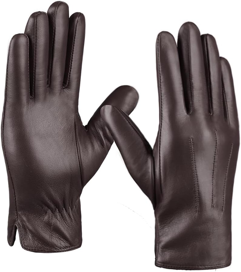 MGGMOKAY Lambskin Touch Screen Gloves: Cashmere-Lined Warmth!
