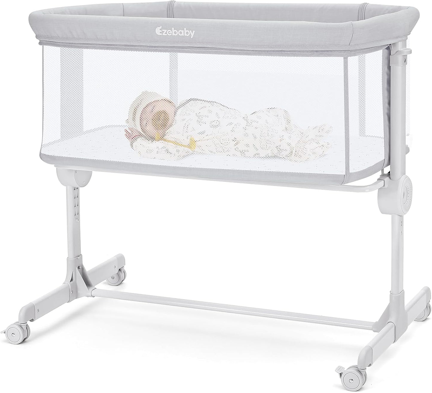 Ezebaby Baby Bassinet Bedside Sleeper with Adjustable Heights