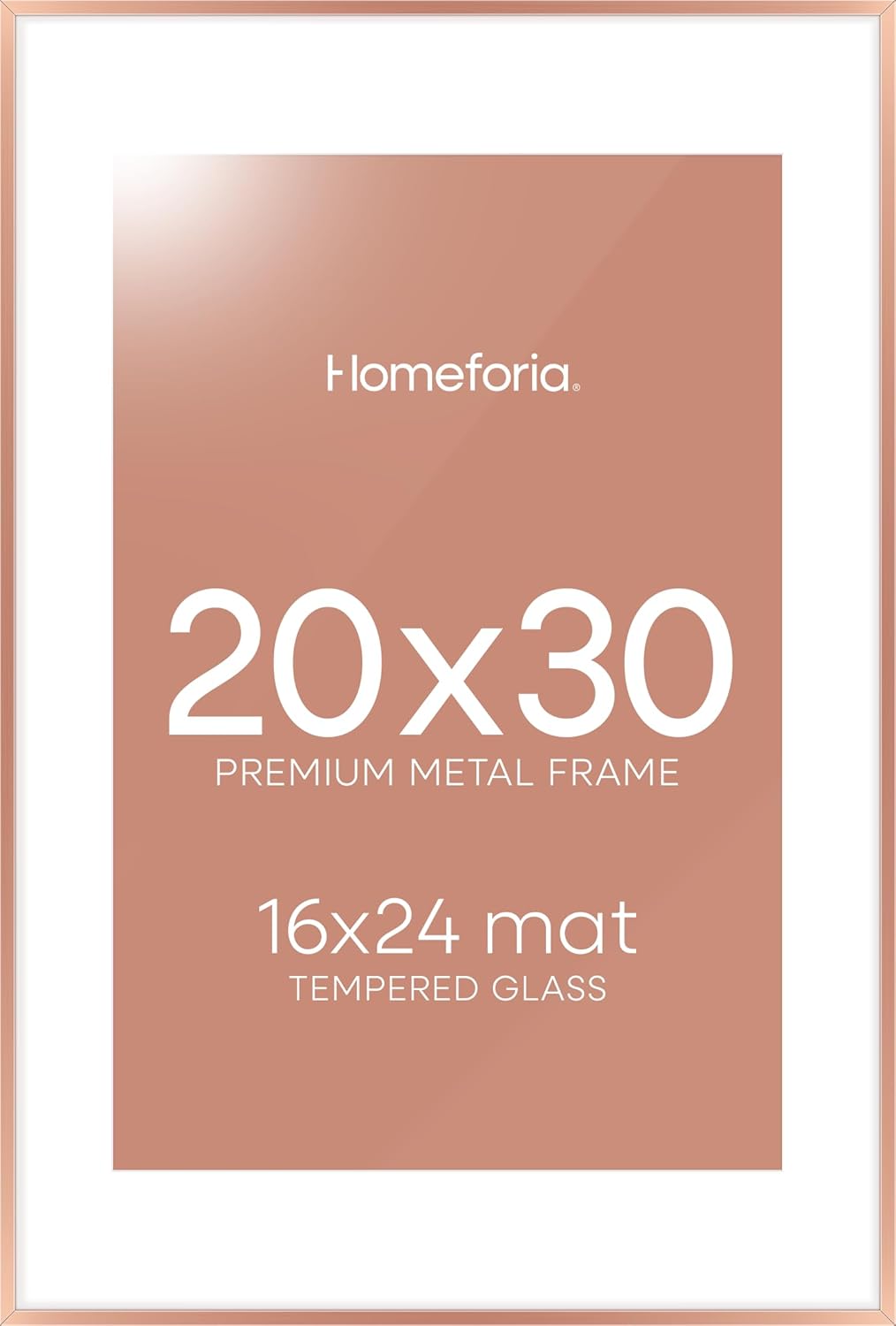 20x30 Rose Gold Frame with Mat for Stunning Wall Displays