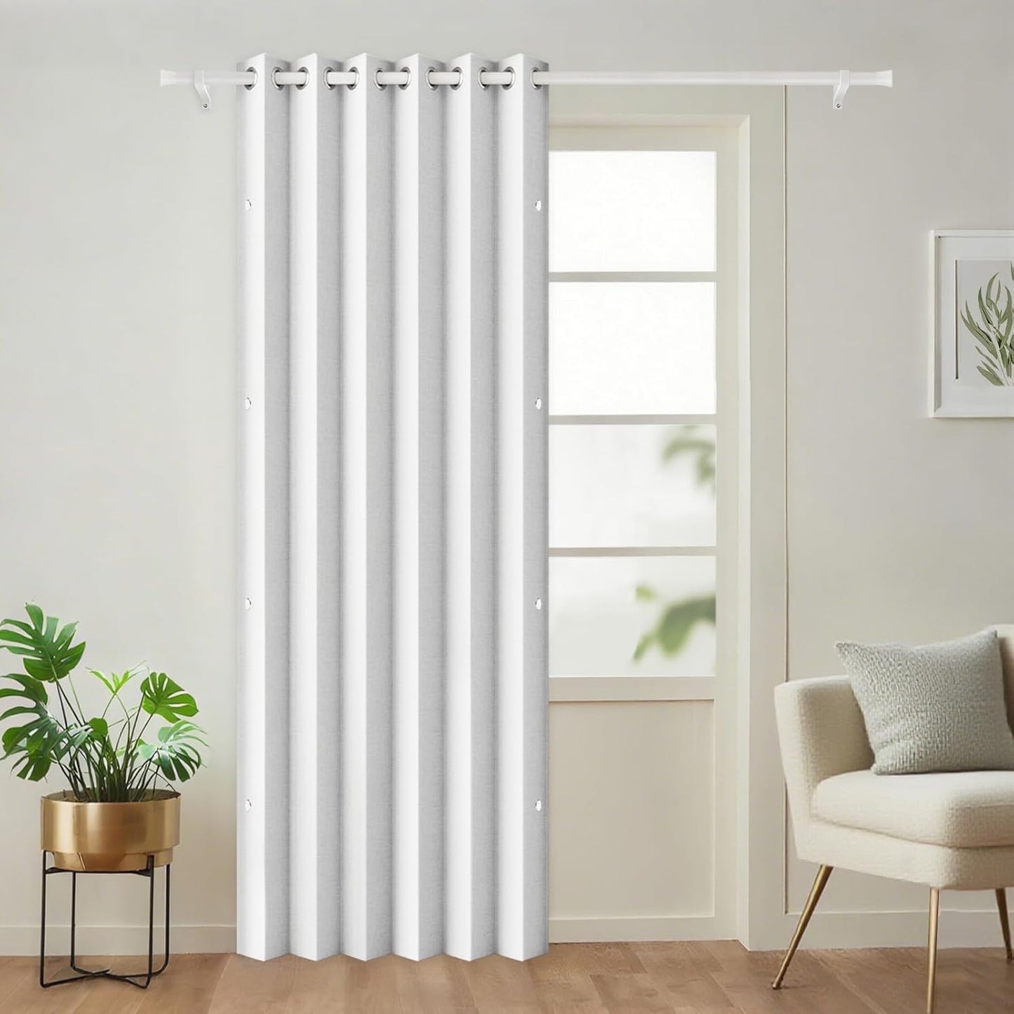 100% Blackout Pleated Curtains with Magnetic Closure for Privacy