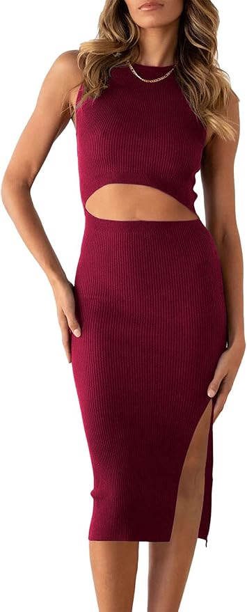 PRETTYGARDEN Women's Summer Midi Bodycon Dress for Casual Wear