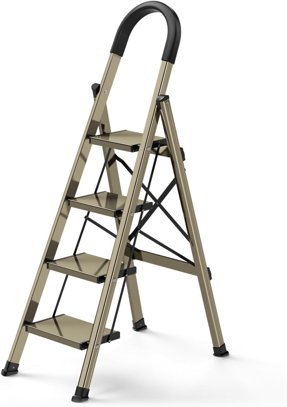 4 Step Ladder Folding Step Stool with Handgrip for Home Use