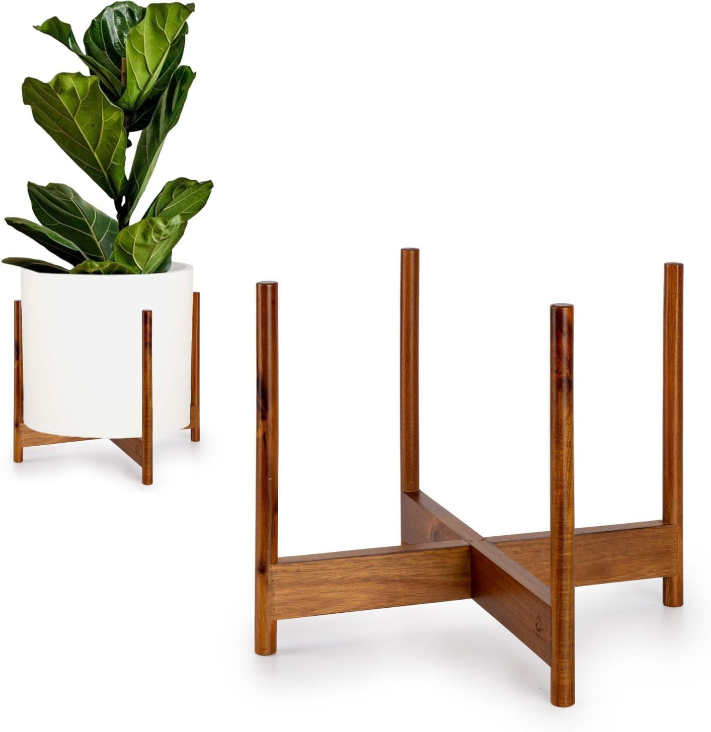 Mid Century Plant Stand for Indoor Planters by Fox & Fern