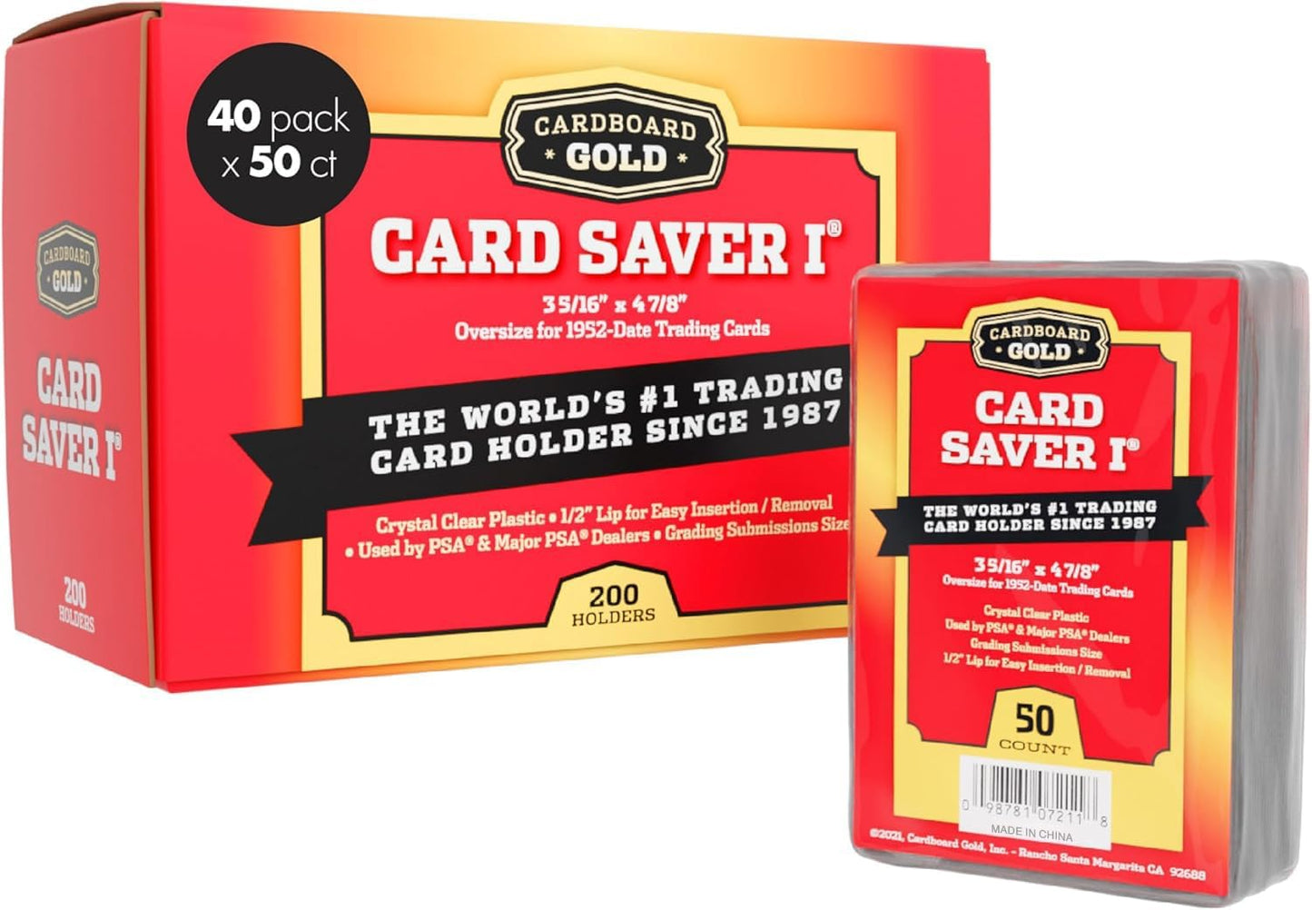 Card Saver 1-2000 Count - Premium Trading Card Protectors