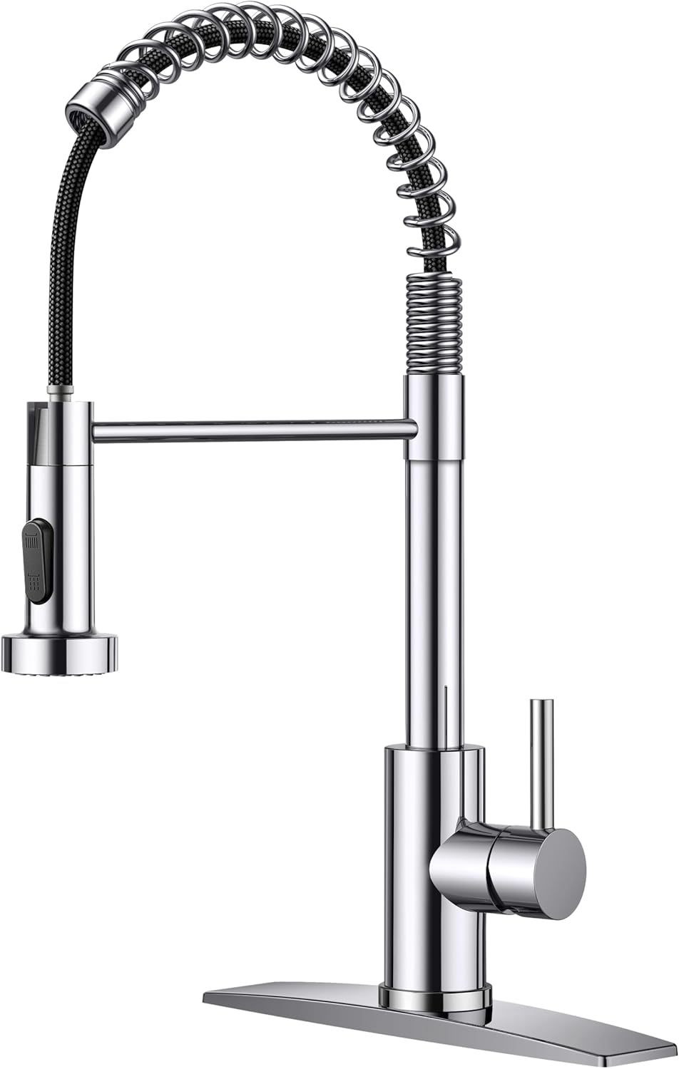 FORIOUS Kitchen Faucets with Pull Down Sprayer for Utility Rooms