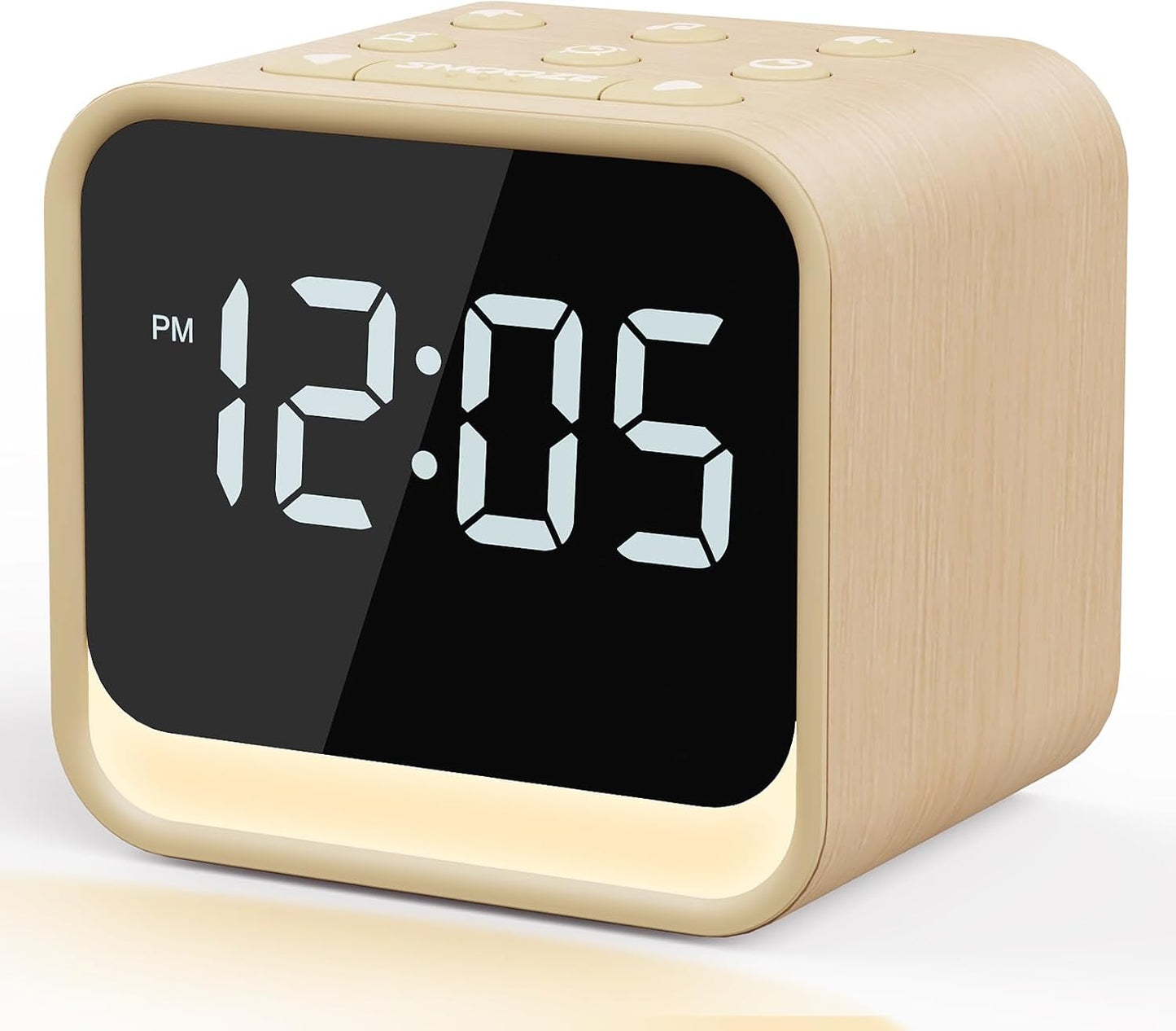 Housbay Wooden Sound Machine Alarm Clock for Gentle Wake-Up