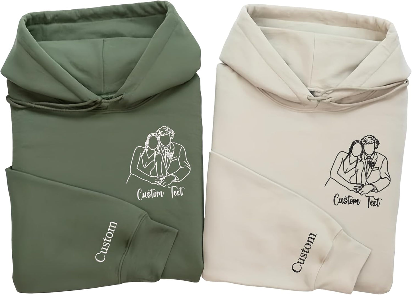 Custom Portrait Hoodies for Couples by Parahouse